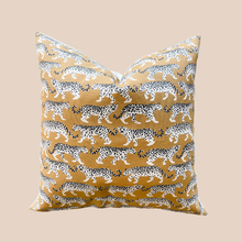 Load image into Gallery viewer, leopard print pillow on tan background