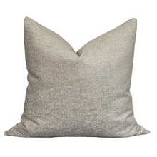 Load image into Gallery viewer, greige velvet pillow against white background