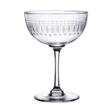 Load image into Gallery viewer, Crystal Champagne Glass Set (6), Oval Pattern
