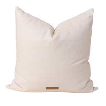 Load image into Gallery viewer, tan canvas pillow back against white background