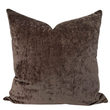 Load image into Gallery viewer, Brown textured pillow on a white background
