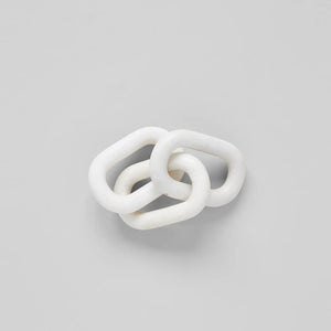 3-Link Decorative Chain, White Marble
