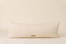 Load image into Gallery viewer, tan lumbar pillow cover back on tan background
